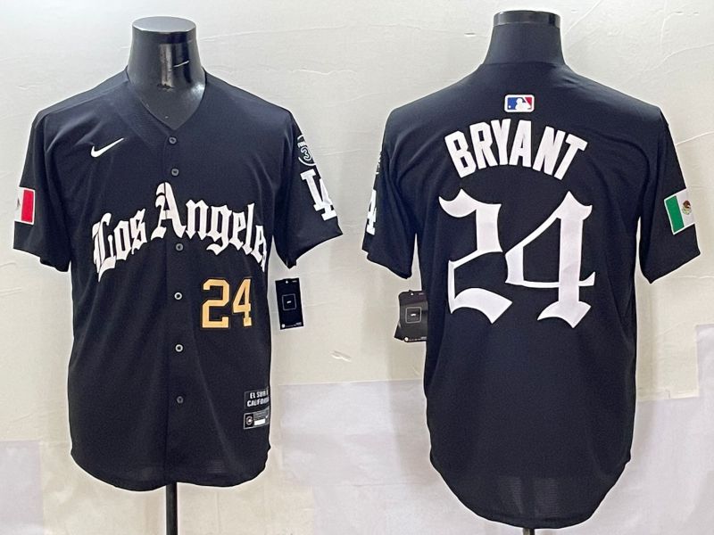 Men Los Angeles Dodgers #24 Bryant Black Five generations Joint Name 2025 Nike MLB Jersey style 3->los angeles dodgers->MLB Jersey